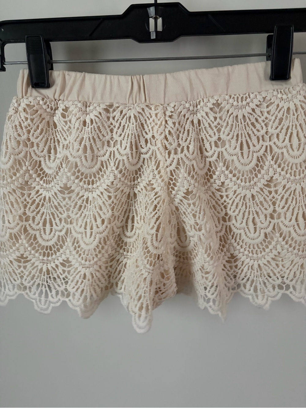 Girls Self Esteem brand Cream shorts